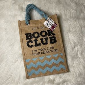 INKTastic Reusable Wine Tote Bag “Book Club”